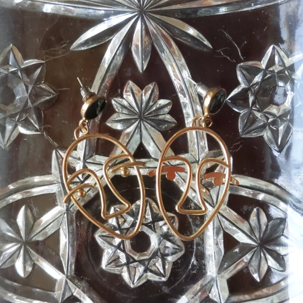 Abstract Face Earrings